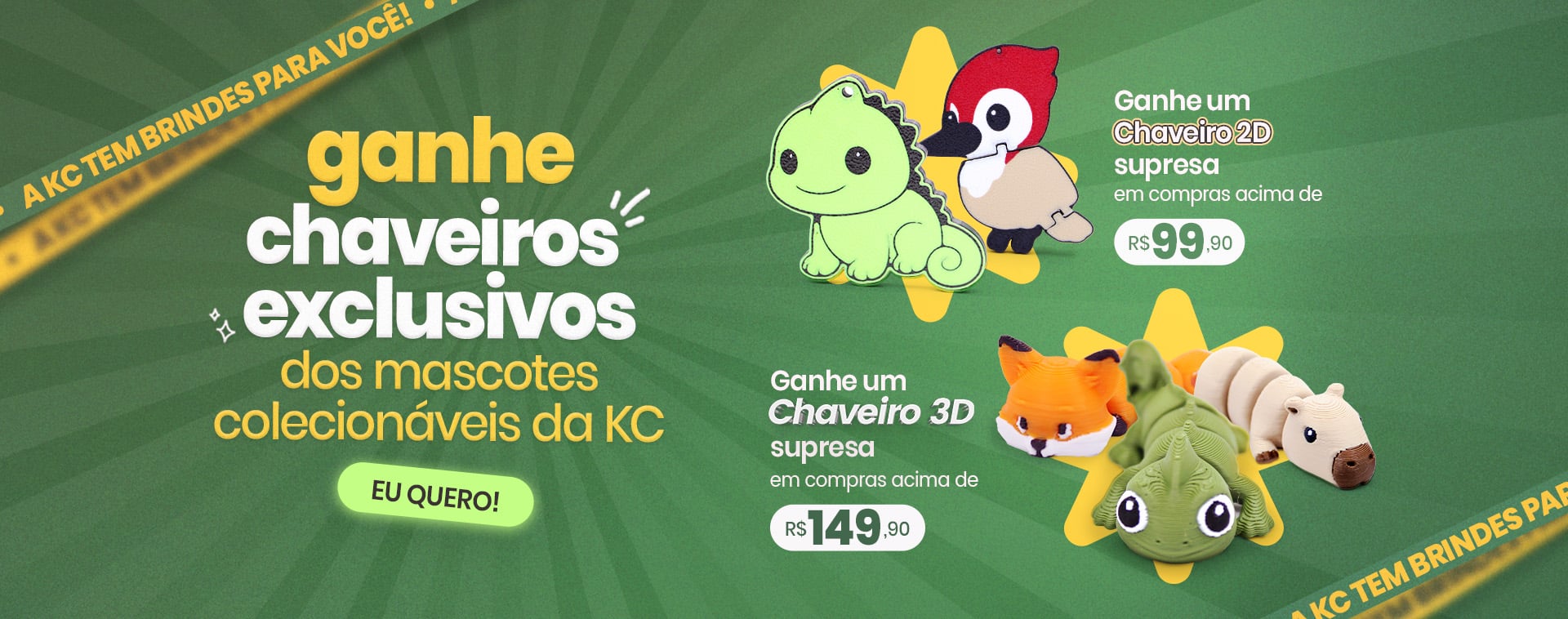 Chaveiros Kamaleão Color